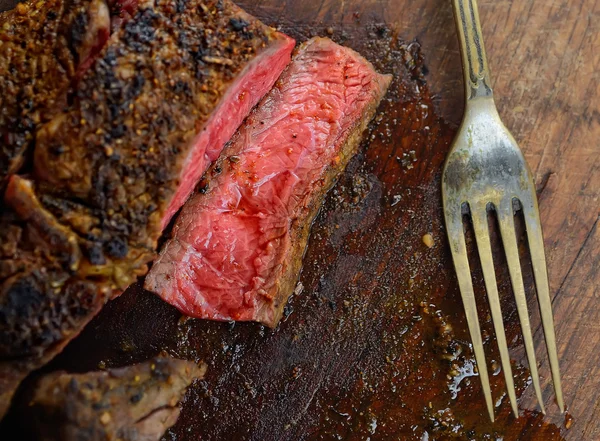 Sliced roasted steak