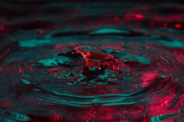 Beautiful colorful water splash from fallen drop