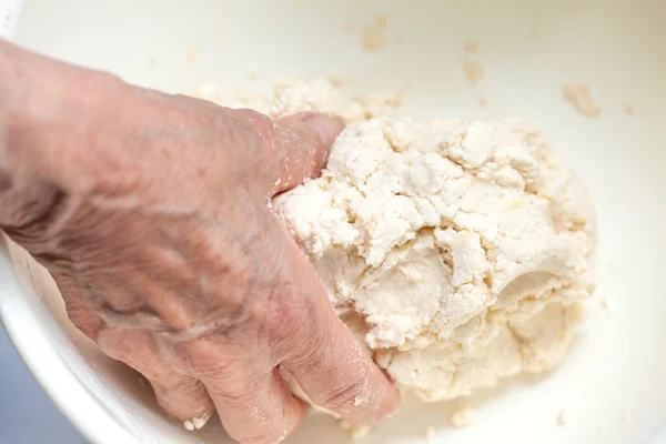 Hand kneading colombian cassava bread dough (Pandeyuca)