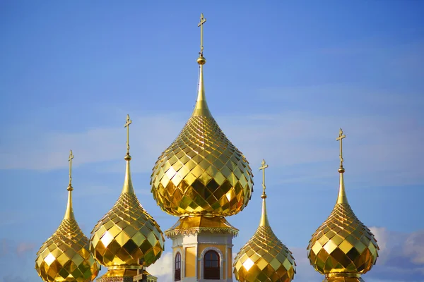 Golden domes, crosses. Temples of Russia
