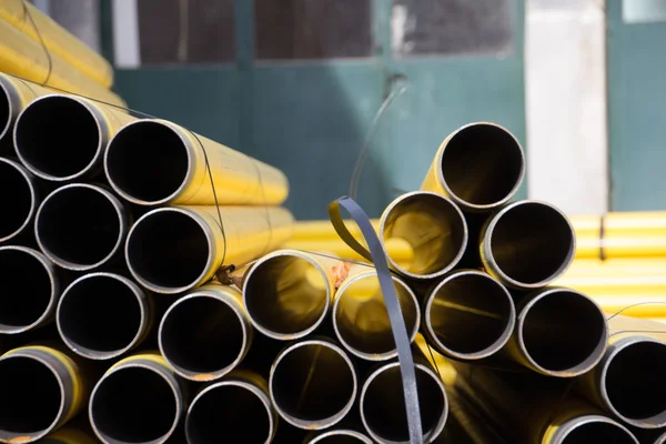 Yellow industrial pipes