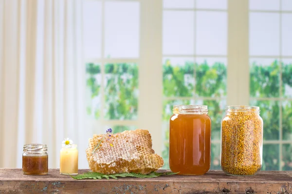 Still life  of honey, products