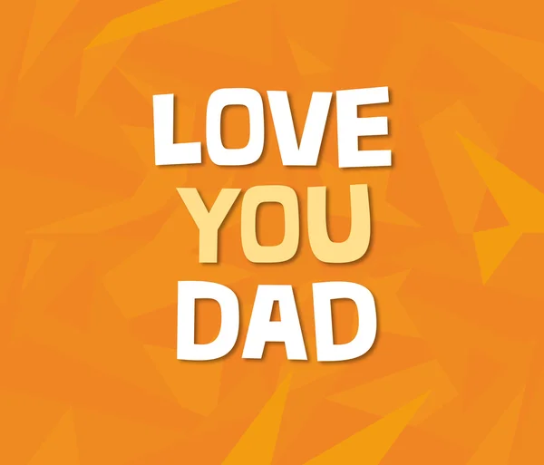 Father's day greeting card with custom typography and geometric background.