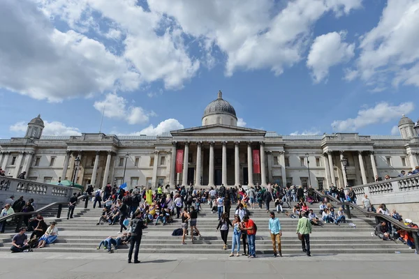 View of the National Gallery from Trafalgar Square