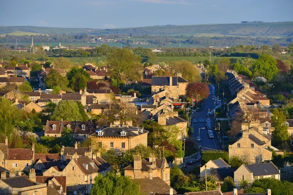 Typical English Town Seen from a High Vantage Point