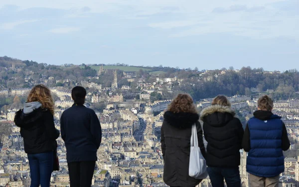 English City of Bath from a High Vantage Point