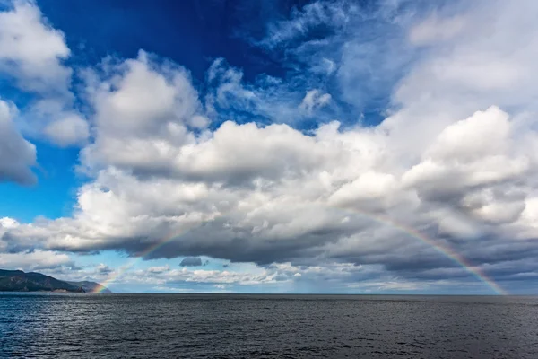 Rainbow in the middle of lake Baikal