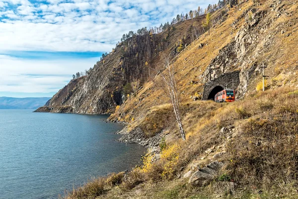 Shore of Lake Baikal on Circum-Baikal Railway
