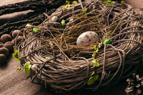 Easter egg in bird nest