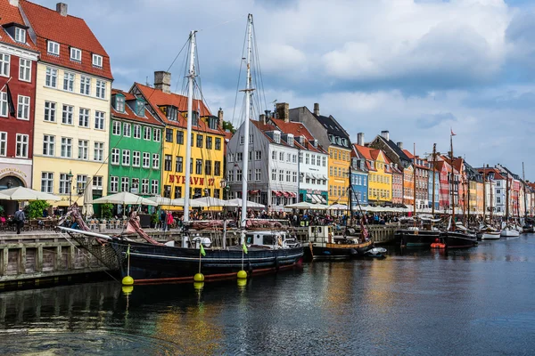 Nuhavn harbor with colorful scandinavian houses