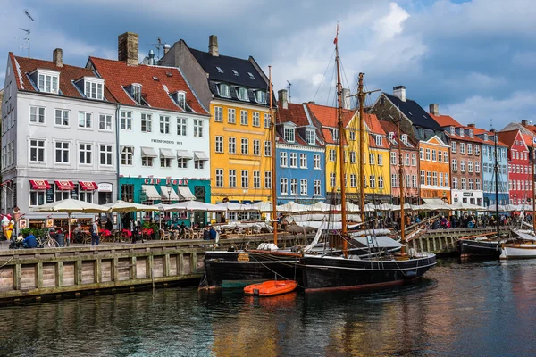 Nuhavn harbor with colorful scandinavian houses