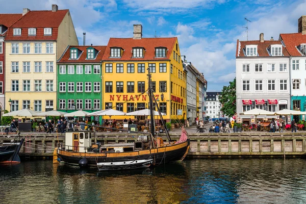 Nuhavn harbor with colorful scandinavian houses