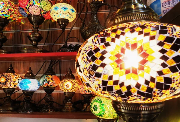 Turkish colored glass lamp gift shopping