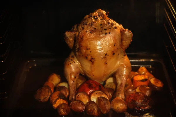 Roasted chicken in oven