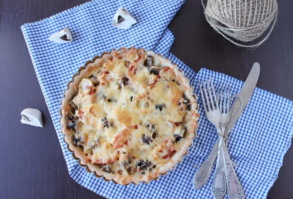 Vegetable pie with vegetables and cheese