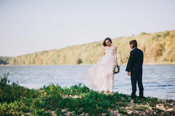 Beautiful young just married couple