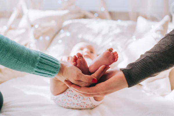 Newborn baby feet