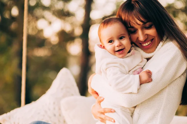 Mother with little daughter