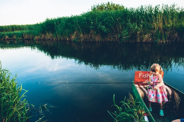 Little girl fishing