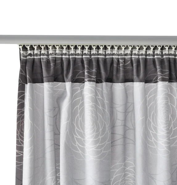 Grey curtain with mount.