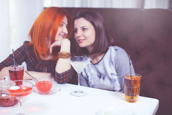 Female Friends Enjoying  Cocktail Bar