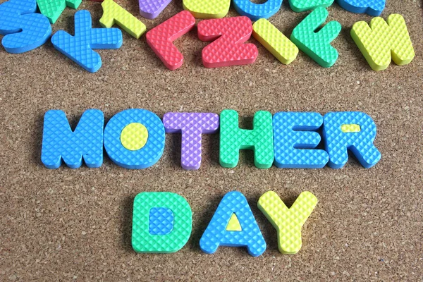 Mother day wording on cork board