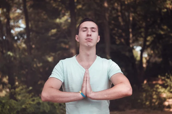 Meditation guy in the woods. Great plan.