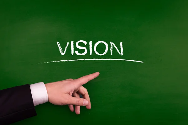 Businessman pointing on vision