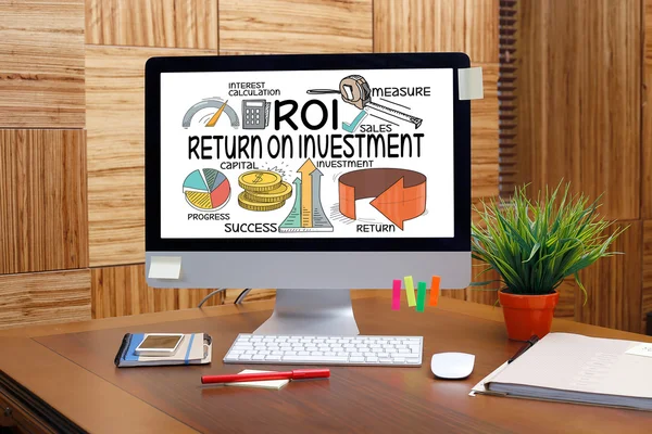 ROI return and invest text