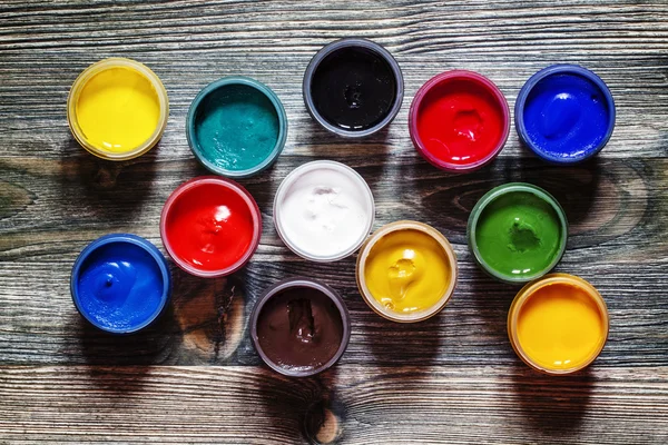 Palette of paints for drawing