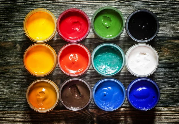 Palette of paints for drawing