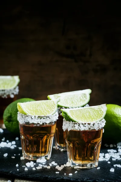 Mexican tequila in glasses