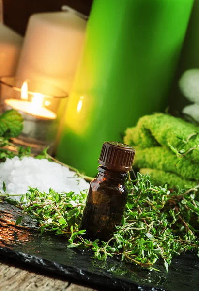 Essential oil of thyme in the spa concept