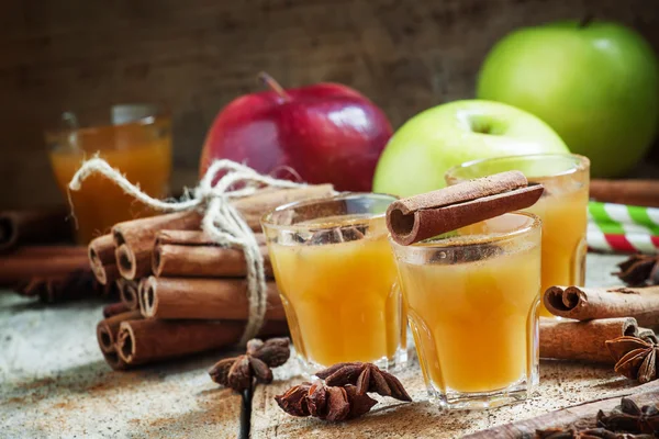 Apple cider with cinnamon and anise