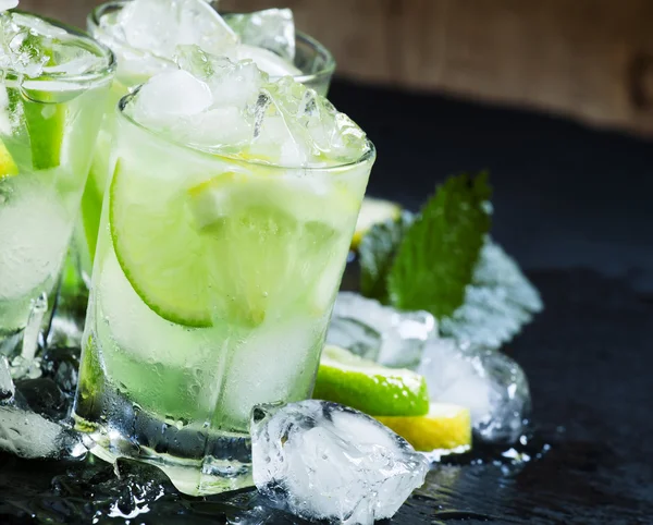 Lemon-lime green drink with crushed ice