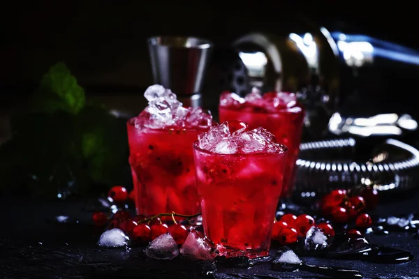 Red currant drink with ice