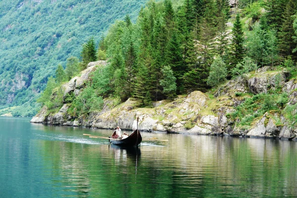 People in a boat in Norway