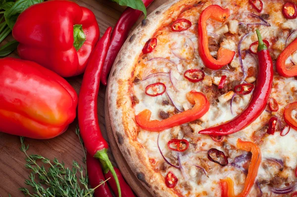 Red, kitchen, summer, vegetables, cooking, tomato, parsley, spicy, papper, pizza slice, pizzeria, spicy food, tasty food, italian food, pizza, red background, peperoni, italian cuisine, red tomato, red pepper, italian pizza, vegetables isolated, ital