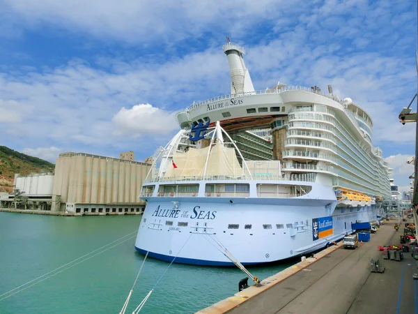 Barselona, Spaine - September 06, 2015: The cruise ship Allure of the Seas owned Royal Caribbean International