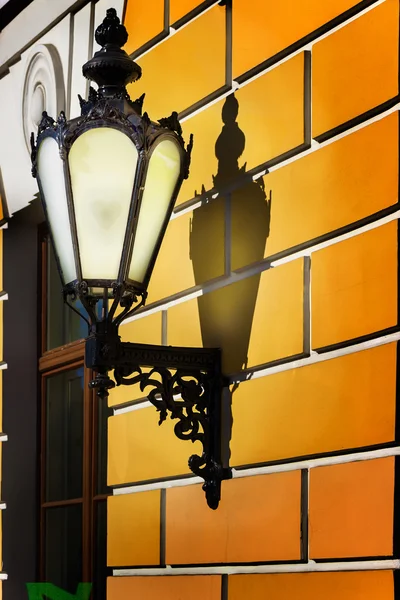 Vintage street lamp on the wall