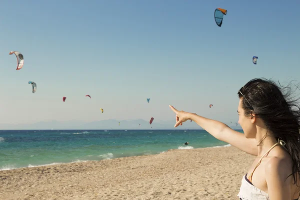 Kitesurf on the beach