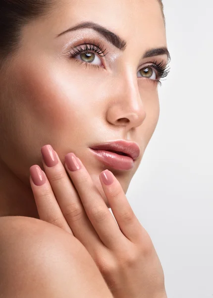 Young Woman with Clean Fresh Skin