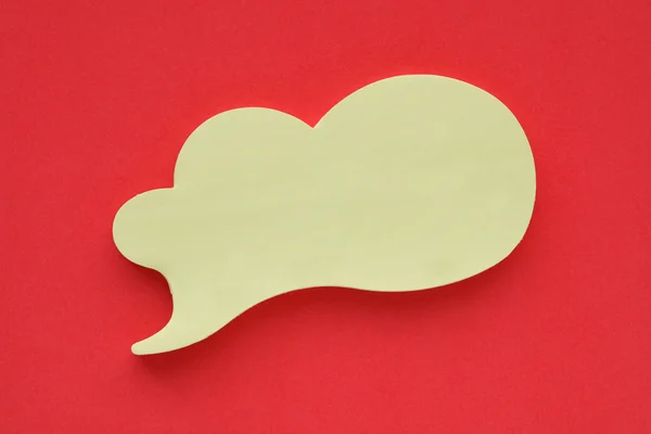 Speech bubble sticky note with clipping path