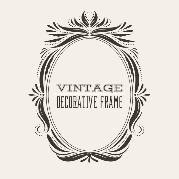Square vector vintage border frame with retro ornament pattern