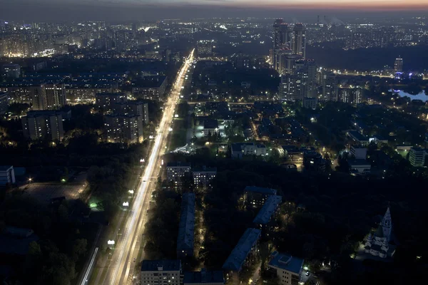 Moscow skyline at night