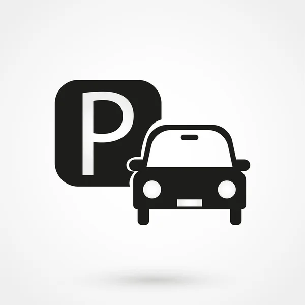 泊车图标矢量黑色 - 图库矢量图像 elenberg24.