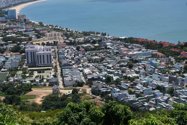 Aerial view of southeast asia town near the bay in Quy Nhon