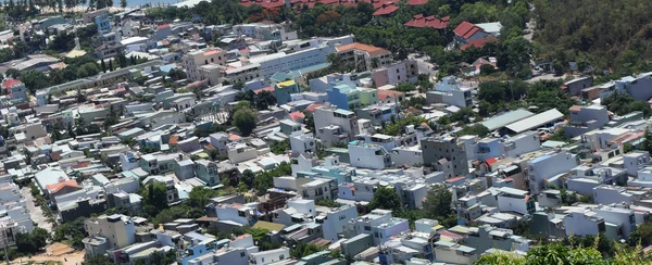 Aerial view of southeast asia town near the bay in Quy Nhon