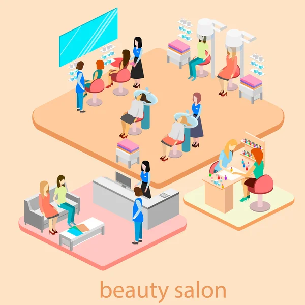 Isomeric interior of beauty salon