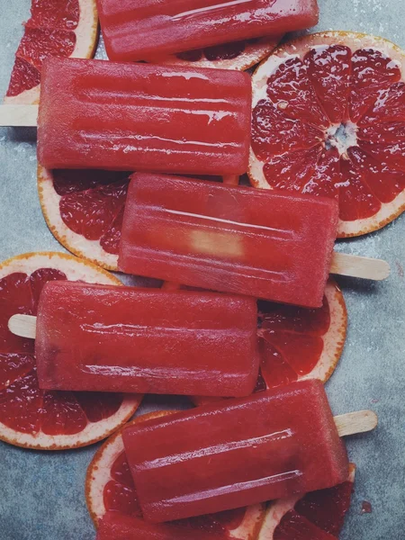 Grapefruit ice-lolly